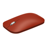 微软 Surface Mobile Mouse 波比红 便携蓝牙无线鼠标 金属材质滚轮 电池供电 支持手机 平板 笔记本
