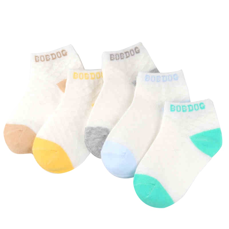 巴布豆配饰儿童袜子春秋薄款夏季男童女童婴儿宝宝透气网眼春夏天