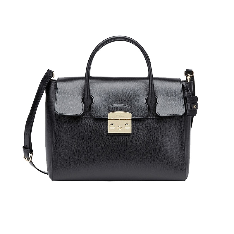 FURLA芙拉METROPOLIS M号女士潮大容量牛皮革手提斜跨包公文包