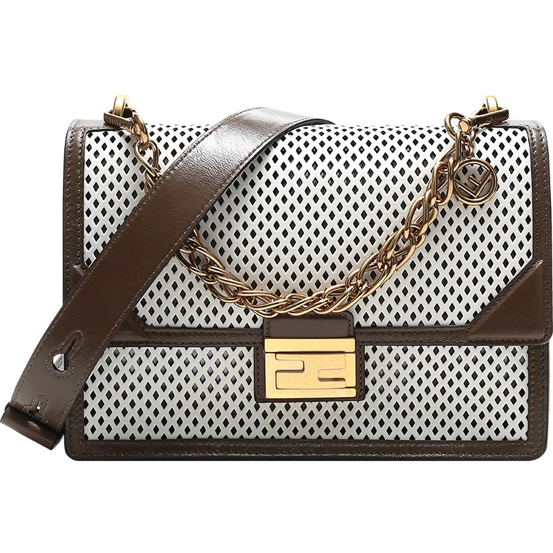 FENDI 女士KAN U系列皮革手提包单肩包 8BT313 A94O