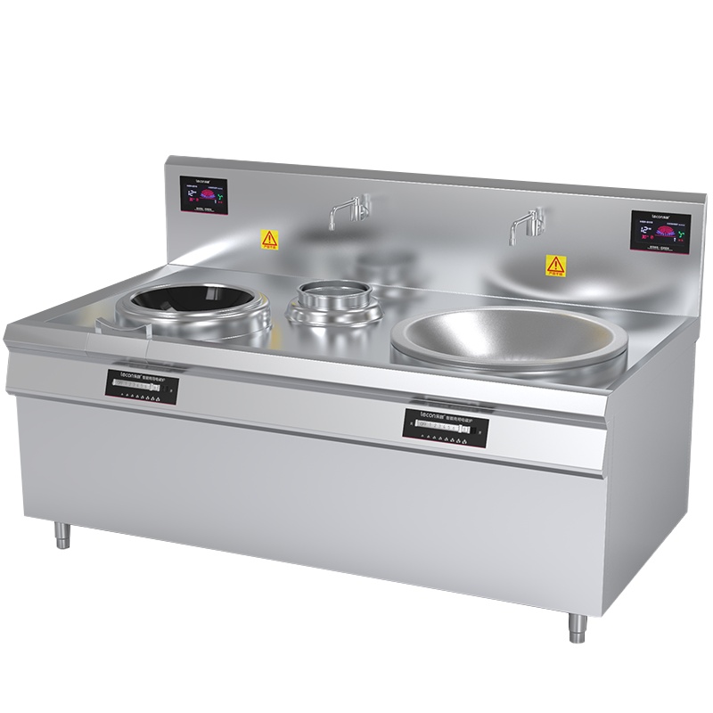 乐创(Lecon)商用电磁炉大小组合双眼电磁灶(12+20WK)大功率 380V8档控制 工程款 LC-J-A1220D