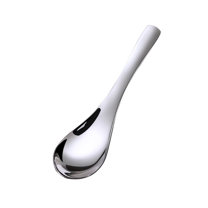 鸣顺304不锈钢勺子家用汤勺儿童吃饭小勺喝汤调羹汤匙创意可爱小勺子家庭套装