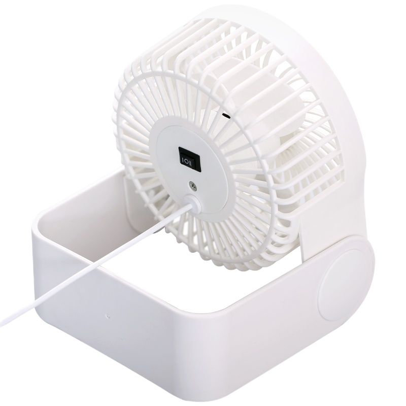 营得力(deli) 3686 usb风扇迷你小风扇电扇学生办公室宿舍台式床头电风扇 黑色/白色[5寸]