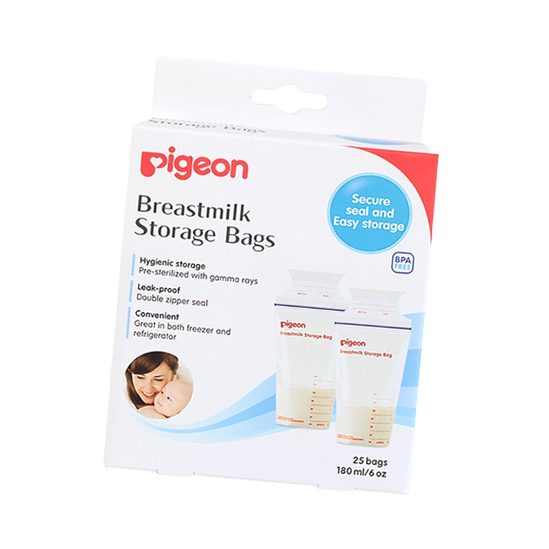 贝亲 母乳保存袋180ml 25个/盒