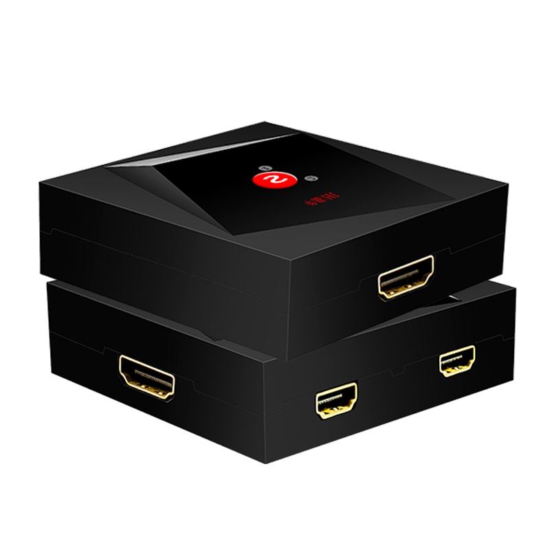 晶华 HDMI双向切换器 二进一出笔记本电脑网络机顶盒电视PS4游戏机投影仪4K高清视频分屏器 H201M黑色