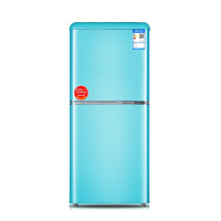 夏新(AMOI) BCD-90A132蒂芙尼蓝 90L 小型迷你冰箱家双门宿舍冷冻冷藏复古电冰箱节能轻音