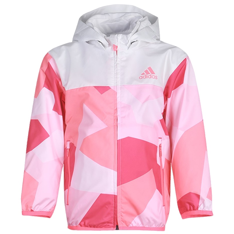 阿迪达斯adidas小童装秋季运动梭织夹克外套GG3528
