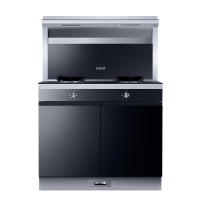 苏泊尔(SUPOR)集成灶UX12侧吸式集成灶具抽油烟机燃气灶储物柜一体灶钢化玻璃(液化气)