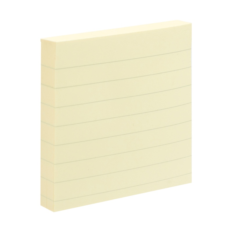 得力deli6414学生横线百事贴76*76mm款100张/本横线记事贴便签本记事贴便利贴彩色便签纸学生用