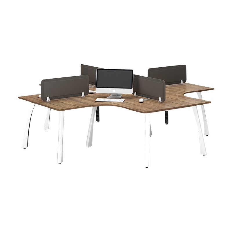 钜晟 办公桌钢架职员桌1.4米四人位电脑桌JS-GZ1404A