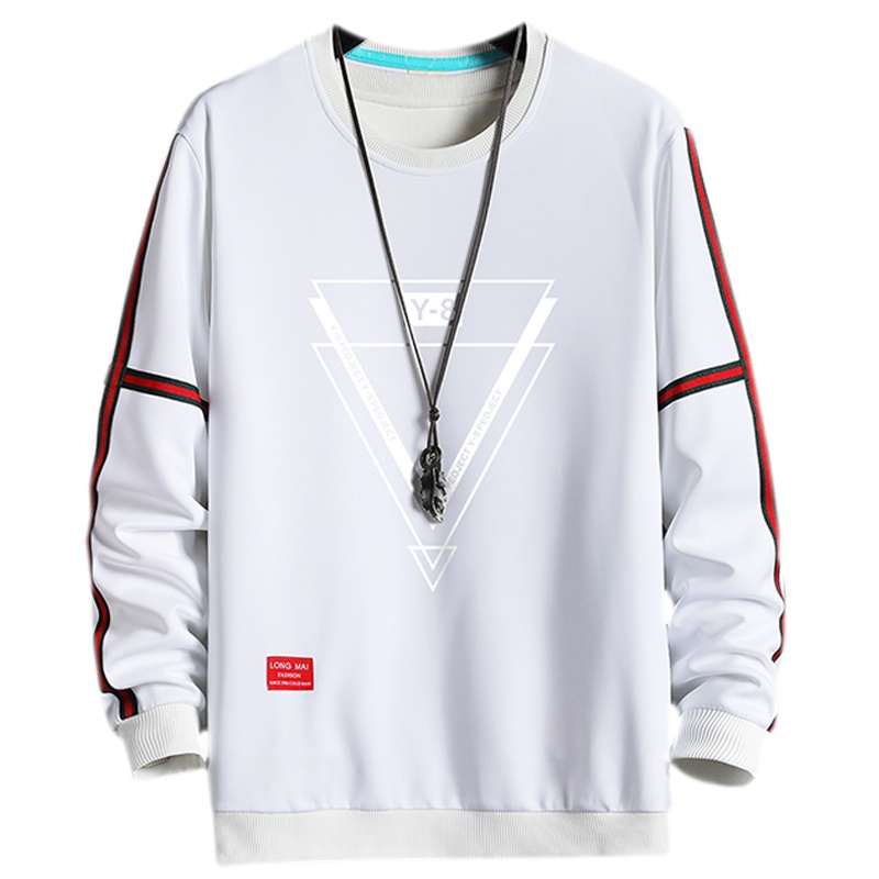 狮臣SHICHEN 2023年秋季新款男士休闲运动套装韩版潮圆领套头上衣修身衫休闲运动套装男卫衣套装男