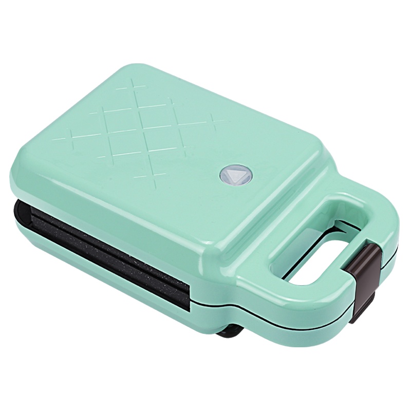 益多 三明治早餐机轻食机便携可清洗华夫饼机家用蛋饼机多功能双面加热吐司压烤机面包机 OLK-8806绿色