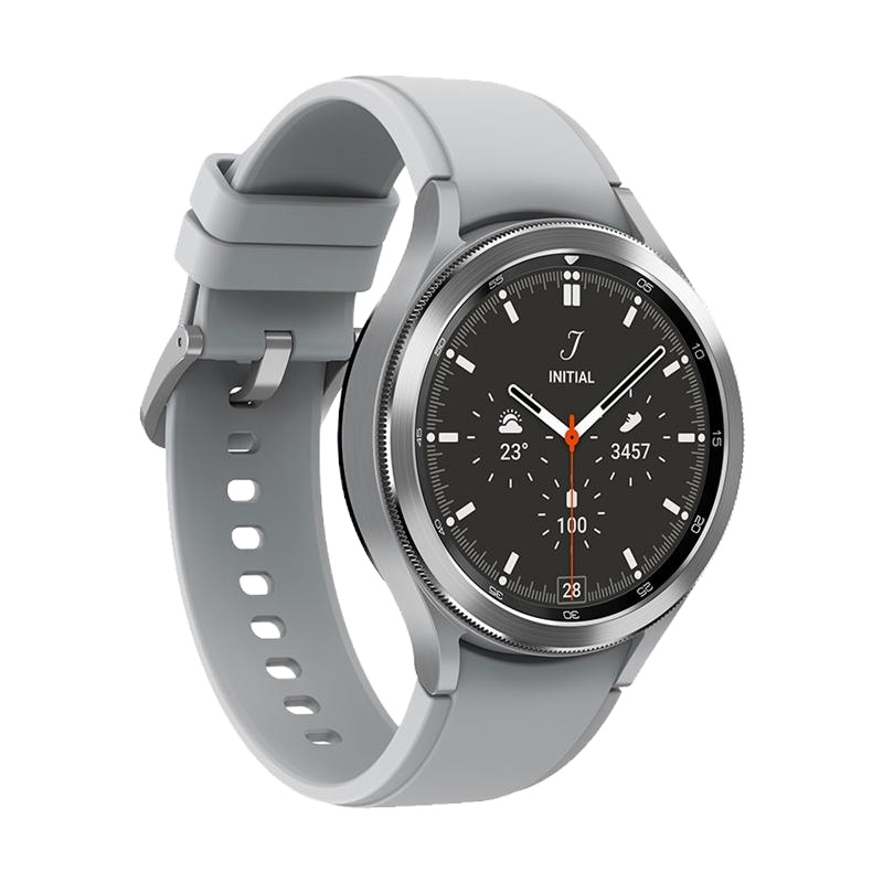 三星Samsung Galaxy Watch4 Classic运动智能手表 Wear OS系统 LTE版 46mm雪川银