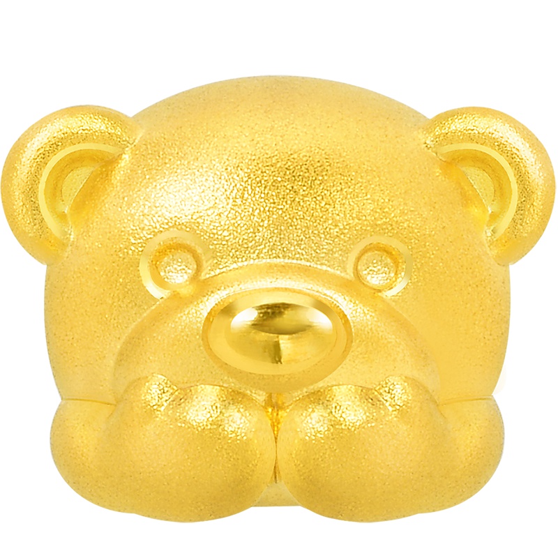 周生生足金Charme串珠系列三不熊不语熊转运珠 定价