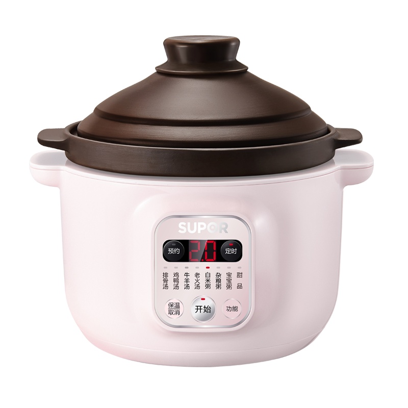 苏泊尔(SUPOR)电炖锅多功能电炖盅2L容量原矿紫陶煲汤锅炖汤锅煮粥锅燕窝炖盅bb煲微电脑智能控制DG20YC815