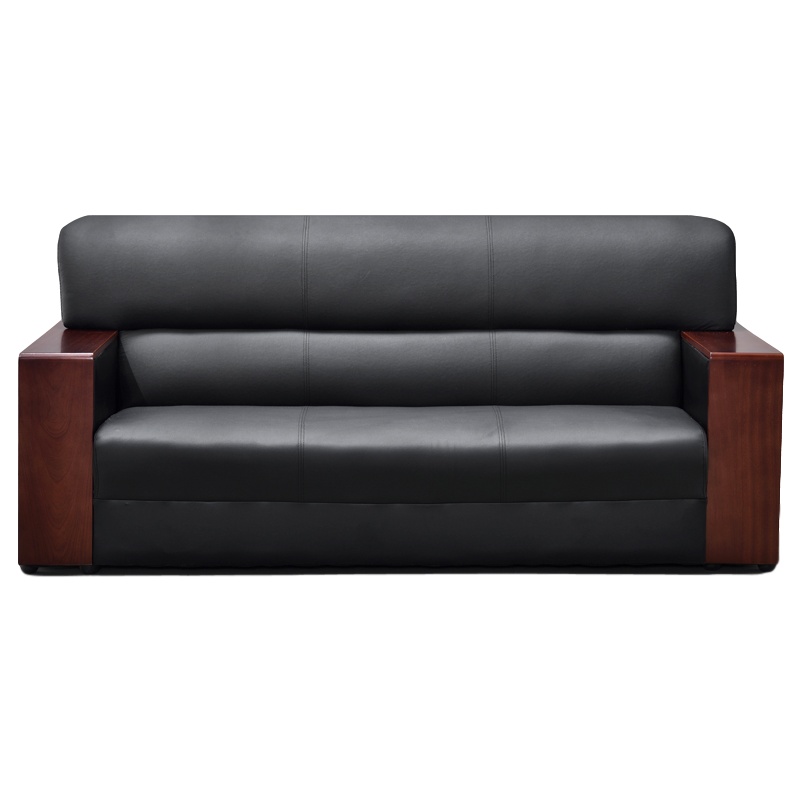 创世人 办公家具真皮办公沙发办公室简约现代沙发茶几组合商务接待会客单人三人位