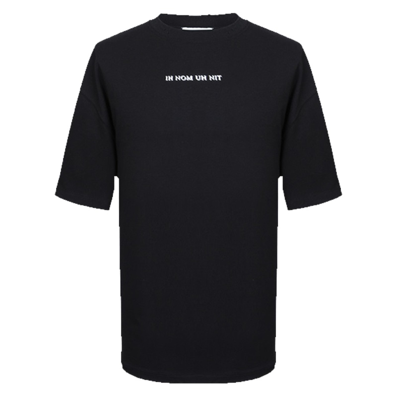 IH NOM UH NIT男士黑色棉质圆领短袖TNUS19213 009