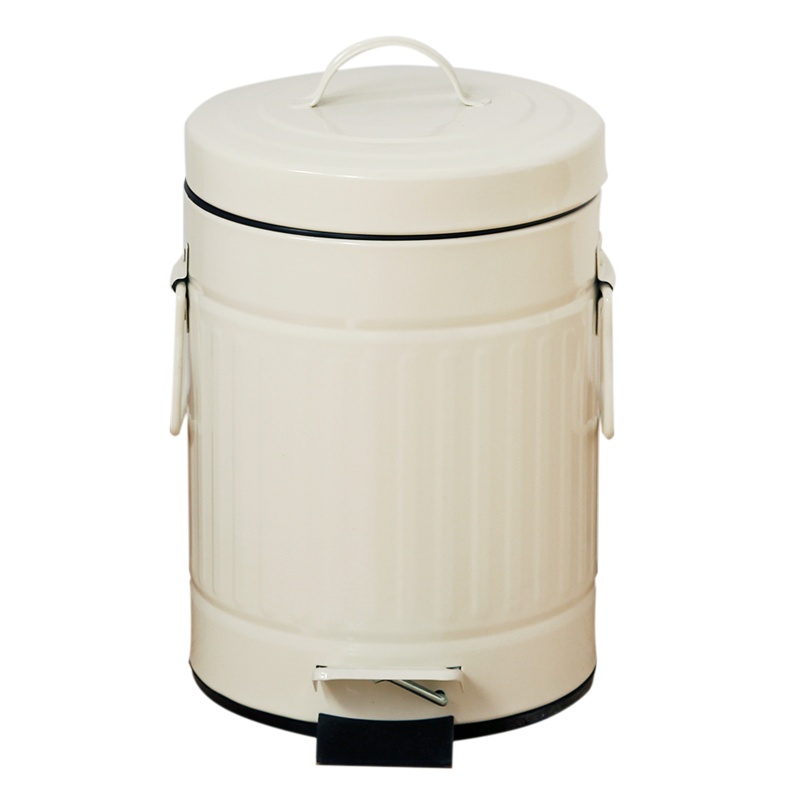 欧润哲 垃圾桶 8升缓降静音脚踏款 圆形家用大厅收纳桶酒店卫生间厕所翻盖清洁筒带手柄