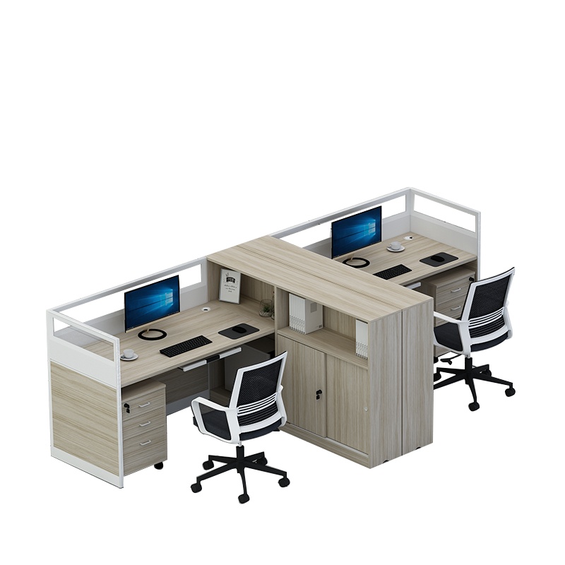 全简现代简约屏风位员工办公桌办公室专用屏风隔断职员办公电脑桌财务办公电脑桌T字形双人位