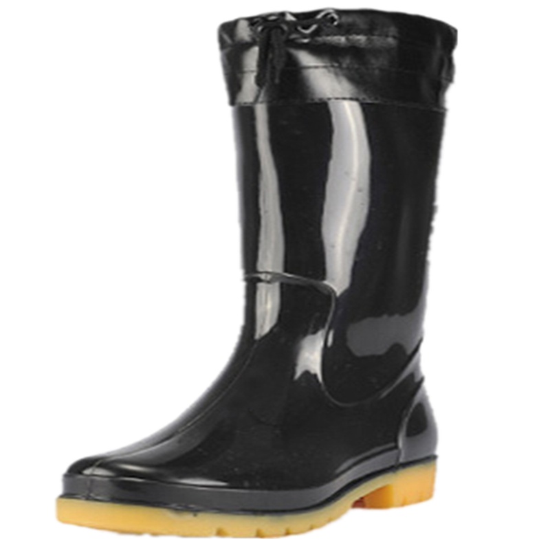 苏识 S-S043 雨鞋男士水鞋雨靴防滑防水水靴 中筒加绒(计价单位:双)黑