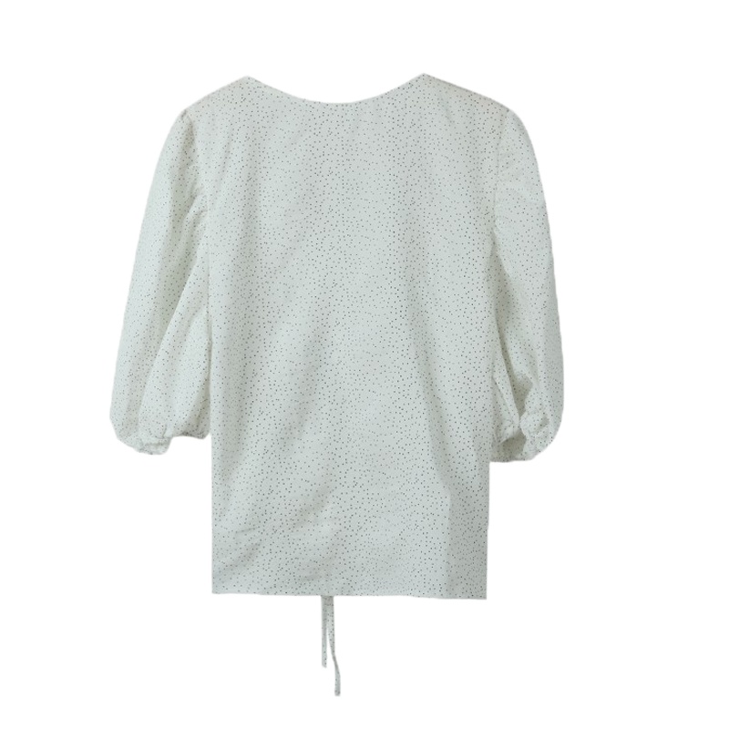 艾哲西 抽绳波点小衫 EZ350212075
