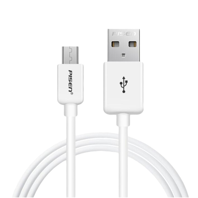 品胜(PISEN) 安卓MicroUsb充电数据线连接线1.5米白色 OPPO VIVO手机 小口 梯形口 充电宝口