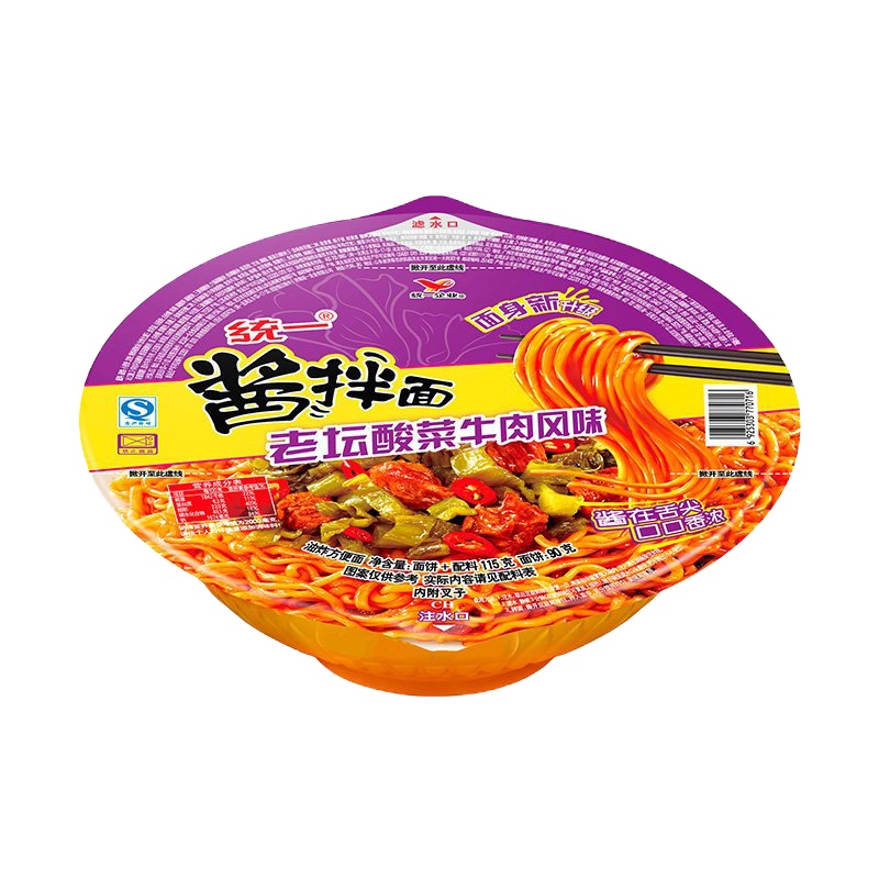 统一100 老坛酸菜酱拌碗面125g