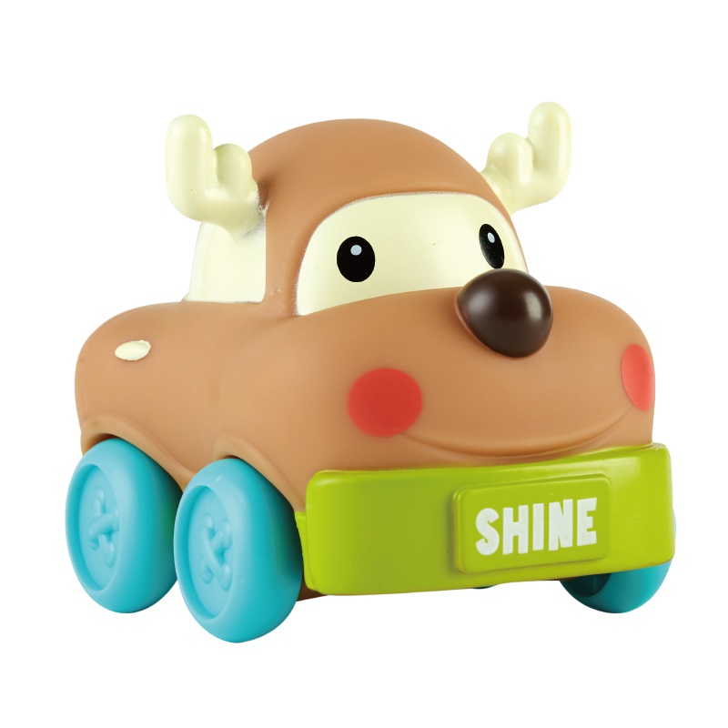 美国infantino婴蒂诺卡通小鹿车婴幼儿儿童宝宝卡通软胶玩具男孩女孩益智玩具