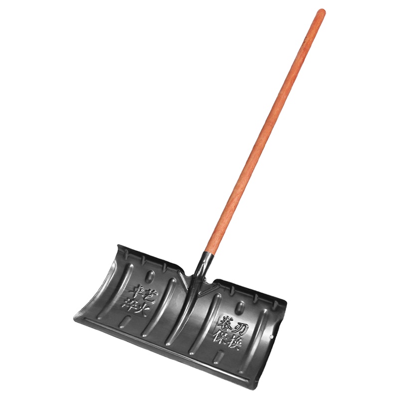 趣行 加厚金属推雪铲 锰钢淬火铲雪板推雪板铲雪锹扫雪工具定制粮食晾晒推板 铲头+木柄