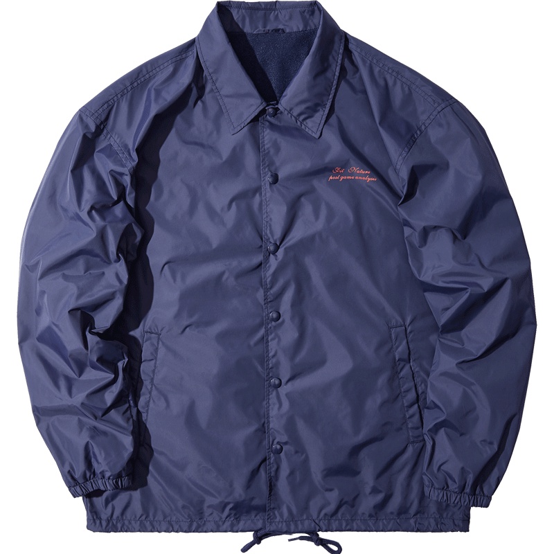 黑鲸薄绒教练员夹克男女同款2019春季印花外套CWJAJ19034A