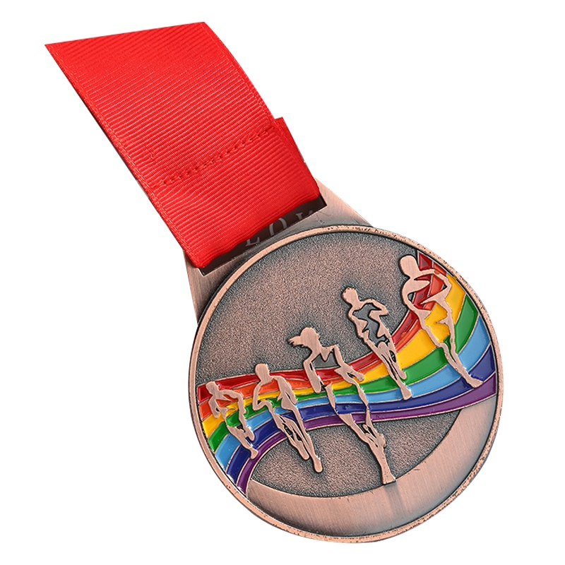 优佚新款锌合金烤漆奖章定制马拉松跑步学校企业公司运动会奖牌比赛金属荣誉奖牌定做