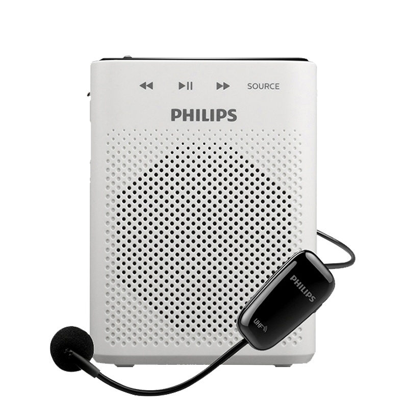 飞利浦SBM230小蜜蜂扩音器教师专用讲课无线耳麦上课宝导游便携式插卡音箱录音小音响教学喊话迷你腰挂扬声器