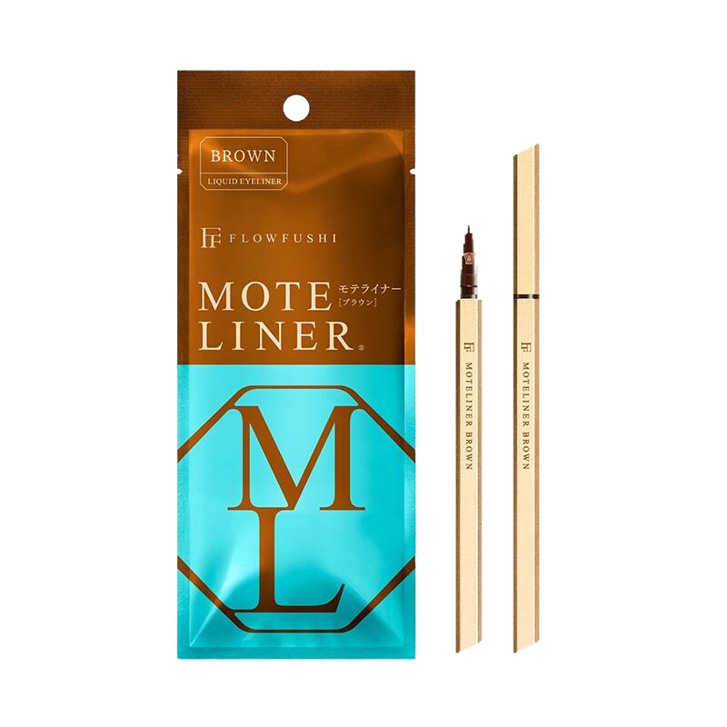 日本MotelinerFlowfush 工匠级精致眼线液笔熊野职人眼线笔易延展不晕染 棕色