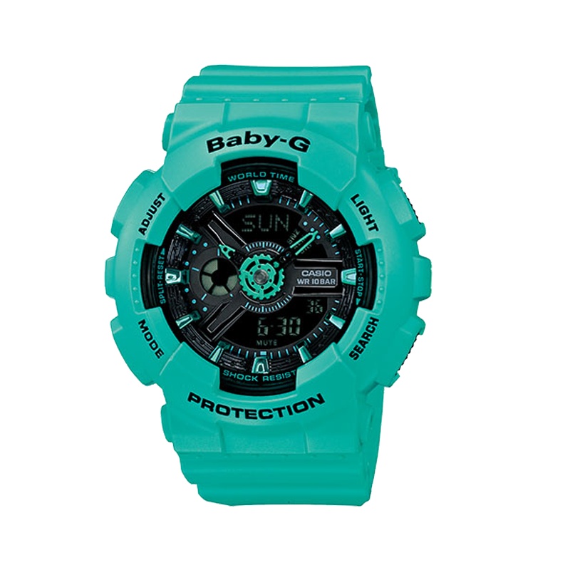 卡西欧(CASIO)手表 Baby-G系列时尚运动防水多功能时尚石英表女表 BA-111-3A