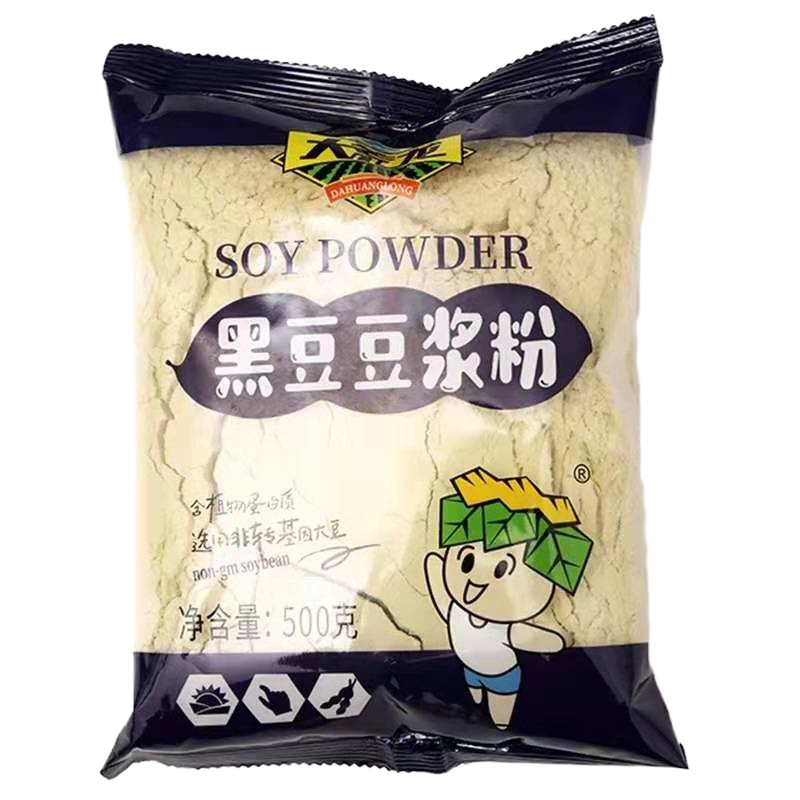 大荒龙黑豆豆浆粉黑豆粉东北非转基因大豆即食早餐食品500克