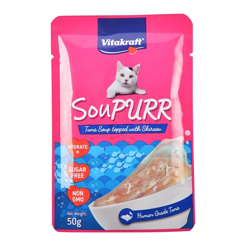 卫塔卡夫VITAKRAFT成猫猫咪湿粮含金枪鱼配方添加鲣鱼高汤软包罐头 50g