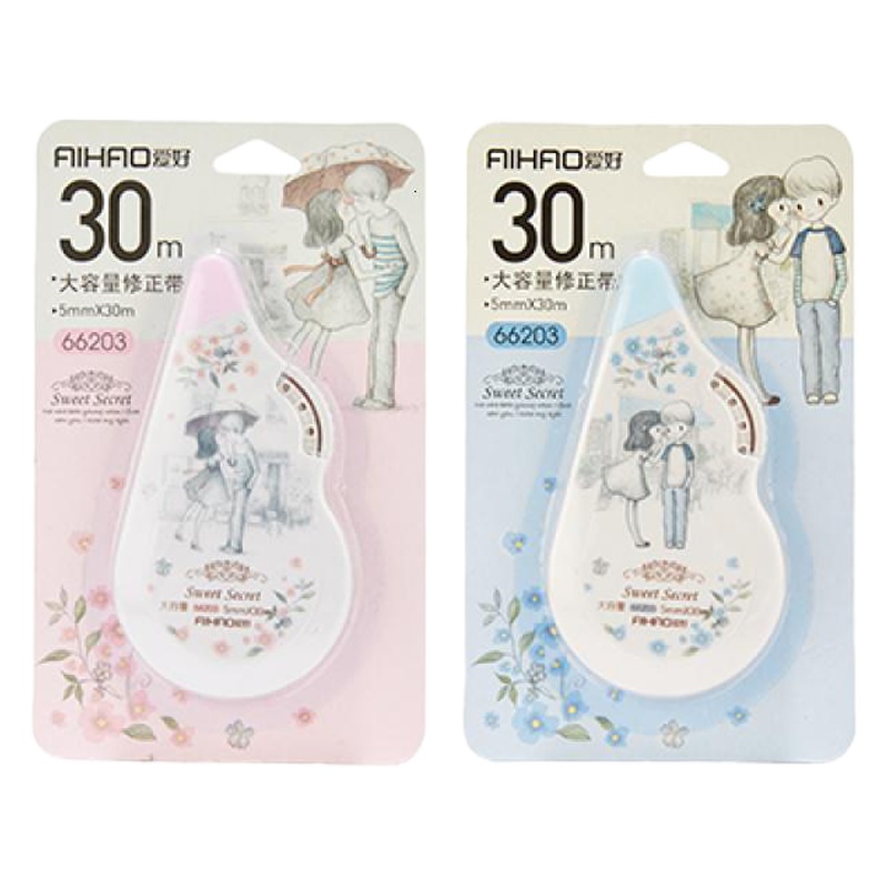 66203甜秘密涂改带30米3个/6个装特大容量修正带改错 1卡 甜蜜蜜66203