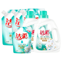 洁柔洗衣液魔幻魅力6件套(2.08g*2瓶装+2kg*3袋装+900g*1袋装)共22.12斤 强力去污 清新花香