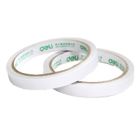 【精选】得力（deli）30401 棉纸双面胶带 12mm*10y （9.1米） 24卷/袋装