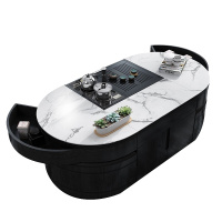 有模有样 茶几 北欧岩板多功能实木茶几智能伸缩升降两用功夫茶桌