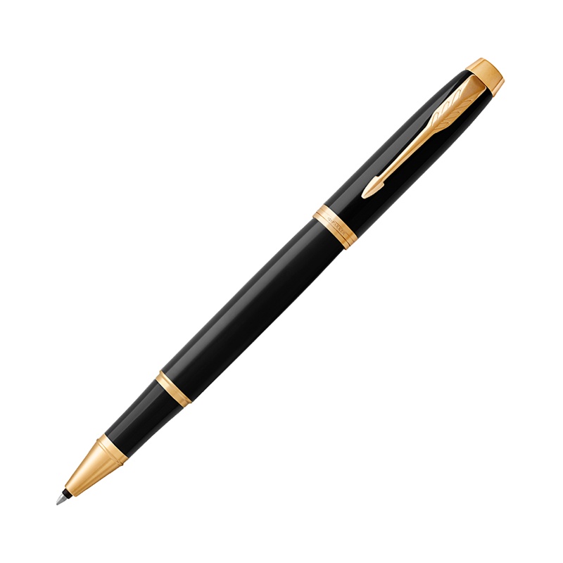 派克PARKER IM纯黑丽雅金夹宝珠笔 学生商务办公文具用品日常书写0.7mm宝珠笔芯