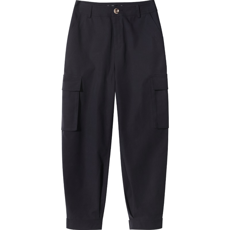 娅丽达女裤2019秋季新款工装裤女哈伦宽松韩版显瘦哈伦休闲九分裤I3416