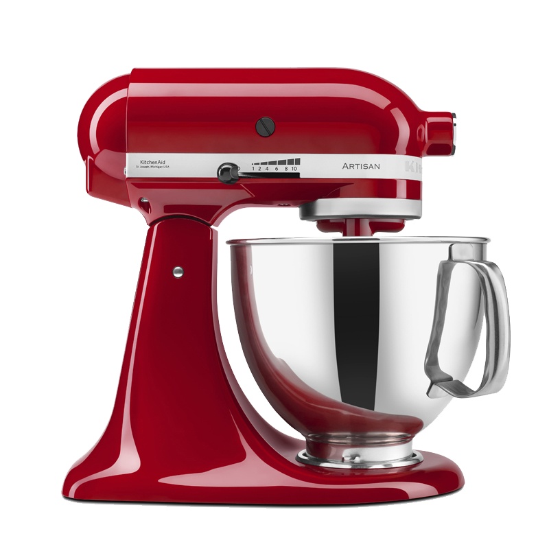 凯膳怡(KitchenAid) 4.8L抬头式厨师机5QT家用小型和面机揉面搅拌机5KSM125CER帝王红