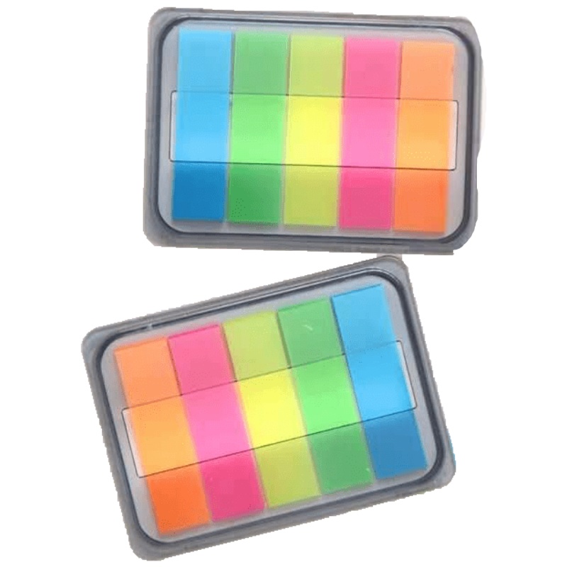 得力9060荧光膜指示标签 彩色分类贴 便利贴百事便利贴索引贴