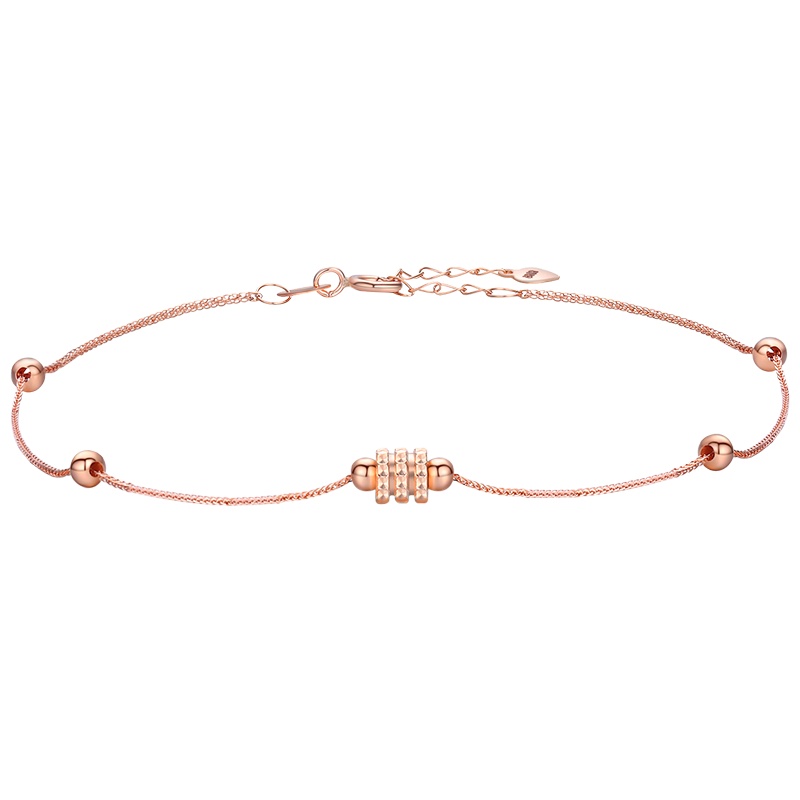 佰色传情(BRIR)轻奢18K金正品彩金手链女小蛮腰时尚玫瑰金手环ins潮小众设计简约生日礼物送女友老婆闺蜜手饰品