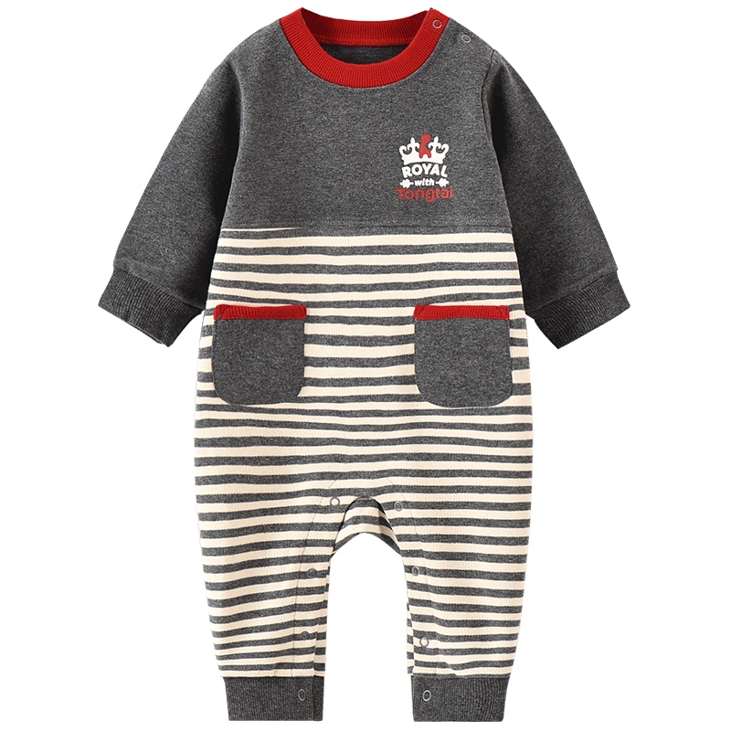 童泰(Tongtai)2019年春秋款婴儿衣服肩开连体衣3-18月男女宝宝哈衣婴儿外出连身衣儿童服装儿童内衣