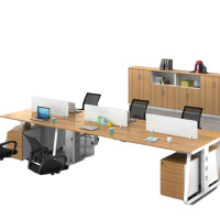 顶鸿DH-HY0336办公桌组合 职员办公桌椅 屏风工作位 简约现代 六人位+柜