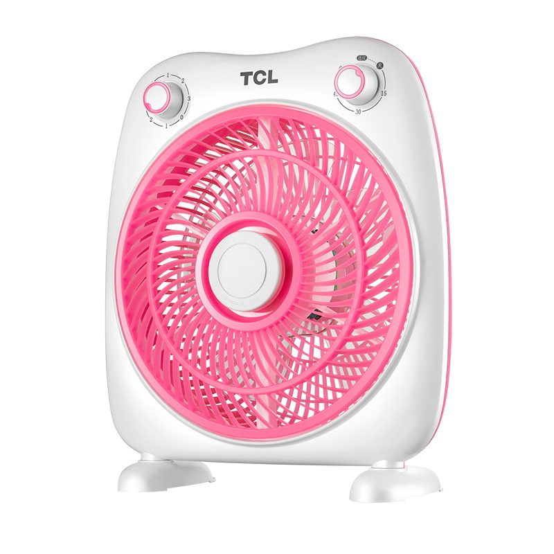 TCL电风扇家用台式鸿运扇学生宿舍小电风扇定时静音办公室转页扇 粉色