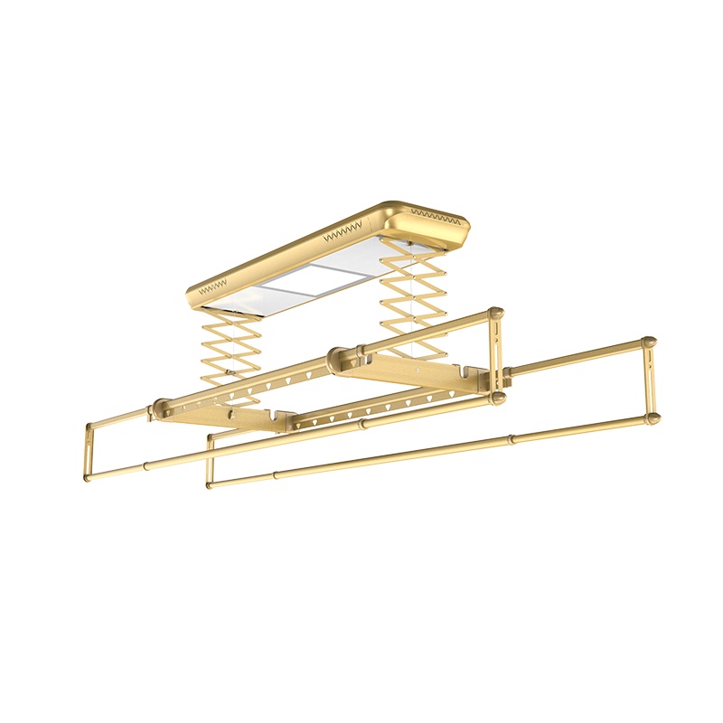 好易点智能晾衣机 阳台升降伸缩晾衣架 四杆照明智能升降K30(S)香槟金