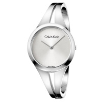 CK卡文克莱（CalvinKlein）手表 ADDICT系列 银色简约无刻度石英女士腕表K7W2M116